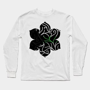 Black Velvet, Demiromantic Flag Vines Long Sleeve T-Shirt